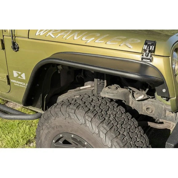 Load image into Gallery viewer, Rugged Ridge 11615.48 Front &amp; Rear Steel Tube Fender Flares for 07-18 Jeep Wrangler JK
