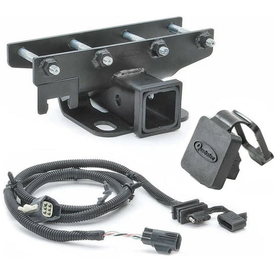 Quadratec 12015 1020 Premium 2" Hitch with Wiring Kit & Quadratec Logo Plug for 07-18 Jeep Wrangler JK