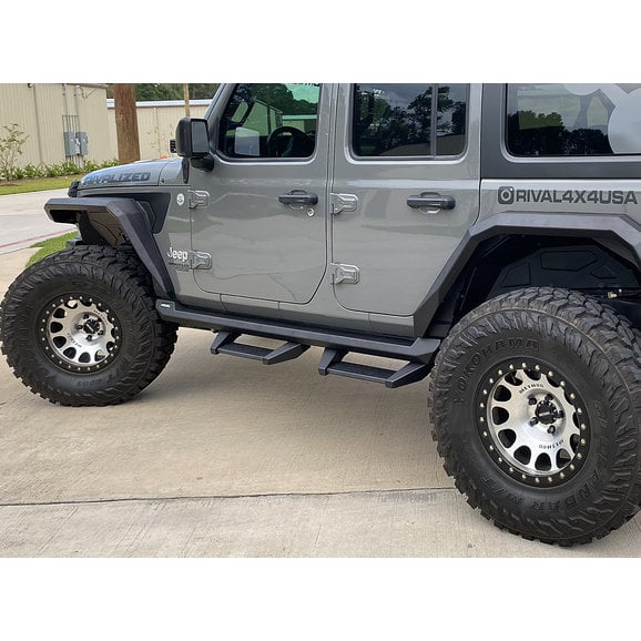 Load image into Gallery viewer, Rival 4x4 2D.2708.1 Detachable Drop Steps for RIVAL Side Rock Rails for 18-24 Jeep Wrangler JL Unlimited 4-Door with RIVAL Side Rock Rails
