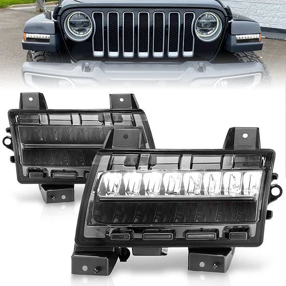 Load image into Gallery viewer, Anzo USA LED Parking Light with Sequential Turn Signal for 18-21 Jeep Wrangler JL 2-Door &amp; Unlimited JL 4-Door Sport &amp; Sport S
