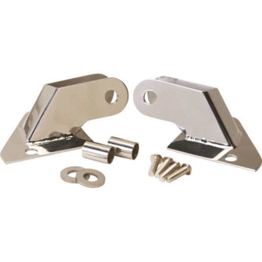 Kentrol Stainless Steel Mirror Relocation Bracket (Pair) for 87-95 Jeep Wrangler YJ