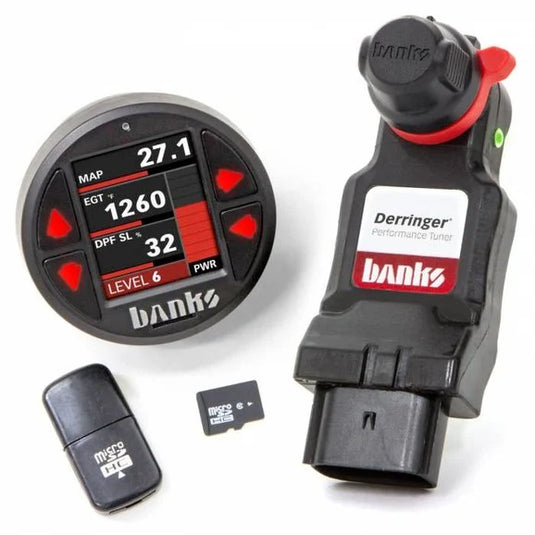 Banks Power 66797 Derringer Tuner with iDash SuperGauge DataMonster for 2020-24 Jeep Wrangler JL and Gladiator JT with 3.0L Engine