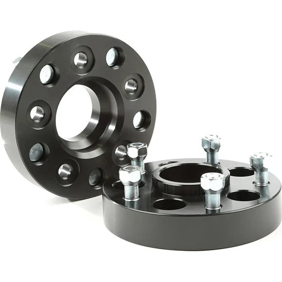 Load image into Gallery viewer, Rugged Ridge 15201.15 1.25&quot; Wheel Adapters for Jeeps Changing bolt pattern from 5x4.5&quot; to 5x5&quot;
