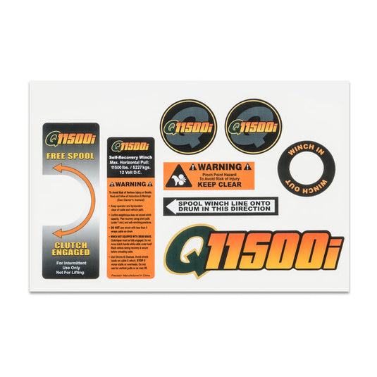 Quadratec Decal Set for Q11500i Winch