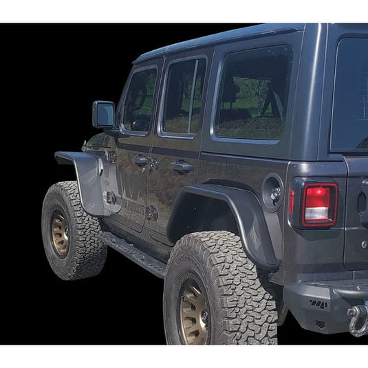 Warrior Products Tube Fender Flares for 18-24 Jeep Wrangler JL