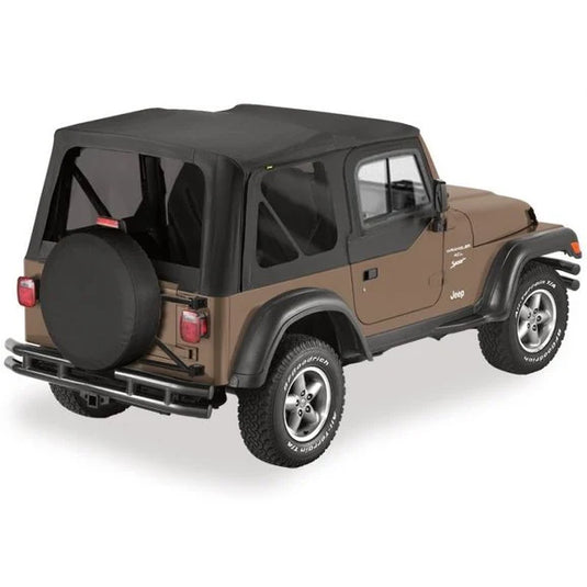 Bestop Supertop NX Soft Top with Upper Door Sliders and Tinted Windows for 97-06 Jeep Wrangler TJ