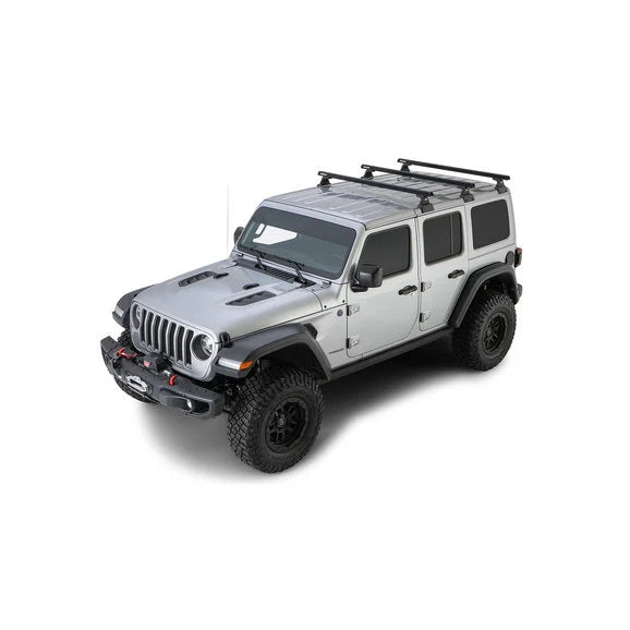 Load image into Gallery viewer, Rhino-Rack 3-Bar Backbone Roof Rack with Quick Mount Legs for 18-24 Jeep Wrangler JL Unlimited with Hardtop
