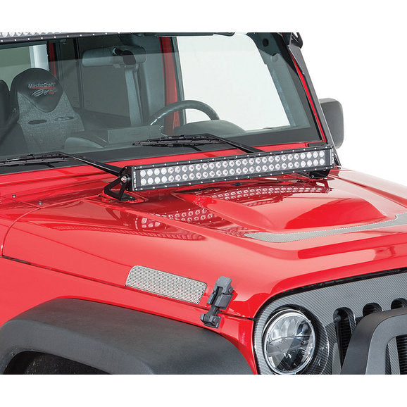 Load image into Gallery viewer, KC HiLiTES 367 Hood Mount C30 LED Bar &amp; Bracket Kit for 07-18 Jeep Wrangler JK
