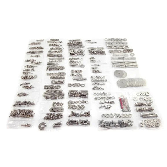 OMIX 12215.04 Stainless Steel Body Fastener Kit for 76-83 Jeep CJ-5 (624 Pieces)