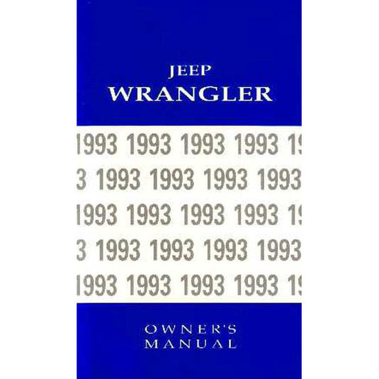 Bishko Automotive Literature Factory Authorized Owners Manuals for 87-95 Jeep Wrangler YJ