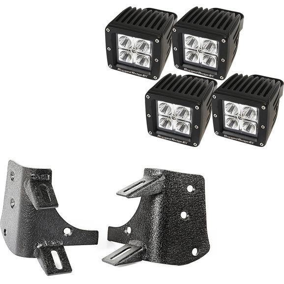 Rugged Ridge 11232.38 A-Pillar Light Mount Brackets Kit with 3