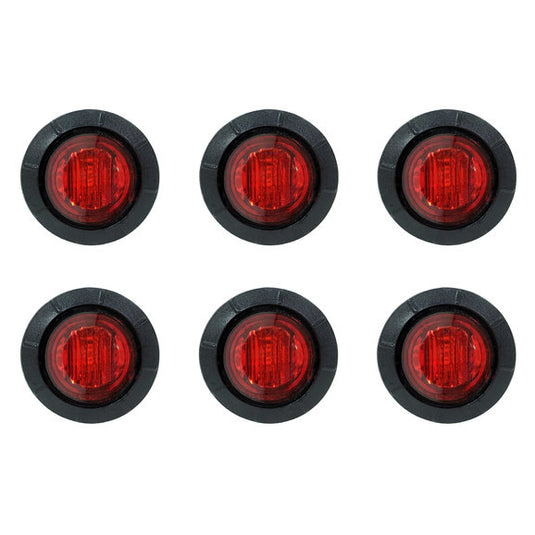 Quake LED 3/4" Side Marker Lamps- 6 Pack