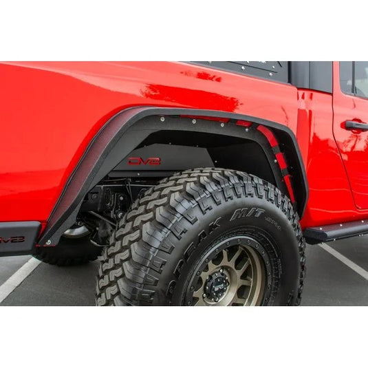 DV8 Offroad INFEND-04RB Rear Inner Aluminum Fenders for 20-24 Jeep Gladiator JT