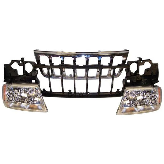 Crown Automotive 55155498K Headlamp Support Panel Kit with Grille for 99-03 Jeep Grand Cherokee WJ