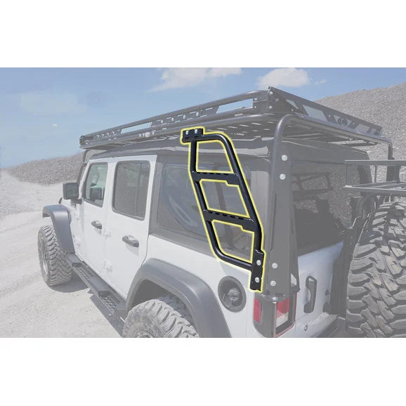 LoD Offroad Destroyer Rack Ladder for 07-24 Jeep Wrangler JK & JL Unlimited 4-Door