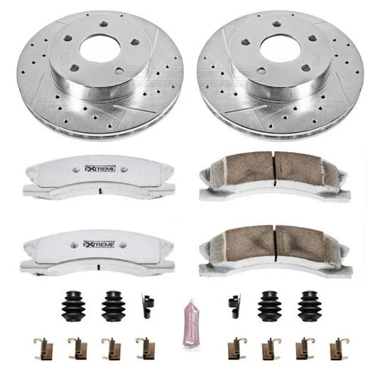 Power Stop K2149-26 Front Z26 Street Warrior Performance Brake Kit for 99-04 Jeep Grand Cherokee WJ