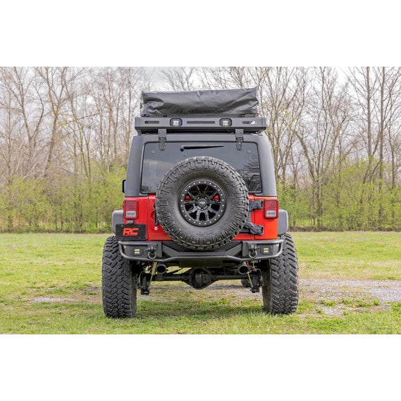 Load image into Gallery viewer, Rough Country 10649 Tubular Rear Bumper for 07-18 Jeep Wrangler JK
