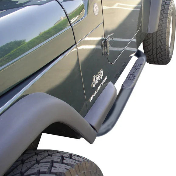 Load image into Gallery viewer, Aries 35600 3&quot; Side Bars in Black for 87-06 Jeep Wrangler YJ &amp; TJ
