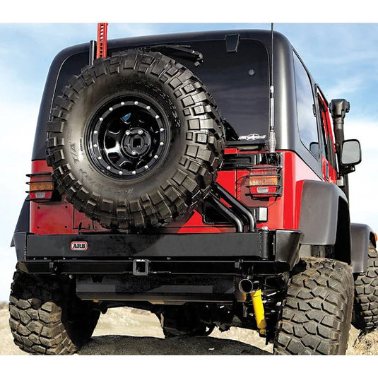 ARB Rear Bar & Swing Away Wheel Carrier in Black for 97-06 Jeep Wrangler TJ & Unlimited