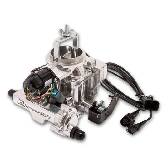 Holley 550-858 Sniper EFI BBD Carburetor in Chrome for 71-86 CJ Jeep Vehicles with 258c.i. 6cyl