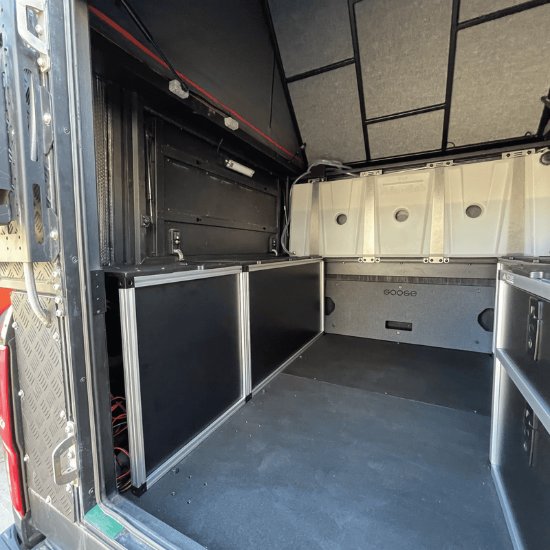 Load image into Gallery viewer, Goose Gear Alu-Cab Canopy Camper V2 - Ford Ranger 2019-Present 4th Gen. - Rear Utility Module - 6&#39; Bed
