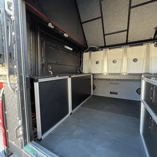 Goose Gear Alu-Cab Canopy Camper V2 - Ford Ranger 2019-Present 4th Gen. - Rear Utility Module - 6' Bed