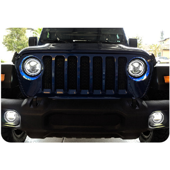 Load image into Gallery viewer, Quake LED QTE960 Halo 9&quot; LED Headlights with DRL for 18-24 Jeep Wrangler JL &amp; Gladiator JT
