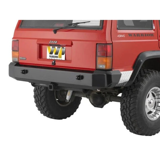 Warrior Products 568 Rear Rock Crawler Bumper in Black with D-Ring Mounts in Black for 97-01 Jeep Cherokee XJ