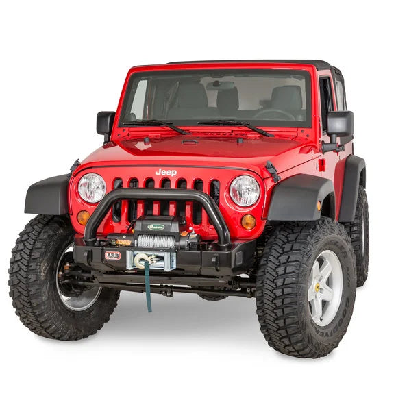 Load image into Gallery viewer, ARB 3450430 Front Stubby Winch Bumper in Textured Black for 07-18 Jeep Wrangler JK
