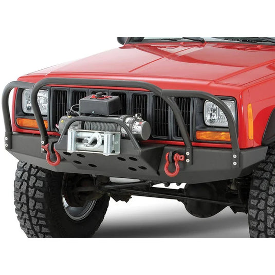 Rock Hard 4X4 RH1015 Front Bumper in Black for 84-01 Jeep Cherokee XJ