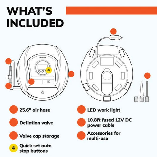 Sylvania RTC600.BX Pro Portable Tire Inflator