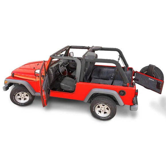 Load image into Gallery viewer, Bedrug Premium Carpeted Floor Covering Kit with Cutouts for 04-06 Jeep Wrangler Unlimited LJ with Full Center Console
