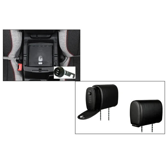 Tuffy Security Console Insert with Headrest Safe Slide for 18-24 Jeep Wrangler JL & Gladiator JT