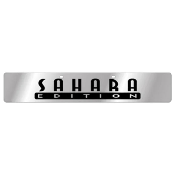 Load image into Gallery viewer, Eurosport Daytona 4441-3 Jeep Trail-Blazer License Plate with Sahara Edition Logo on Non-Glare Mirror Acrylic
