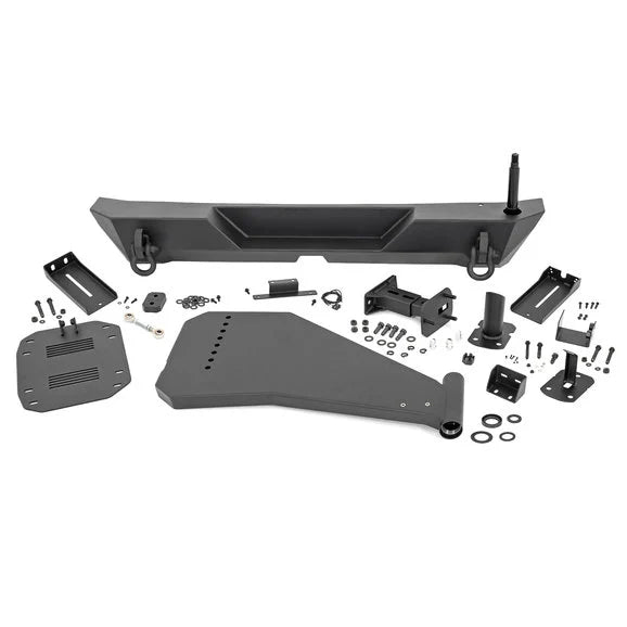 Load image into Gallery viewer, Rough Country 10598 Rear Trail Bumper with Tire Carrier for 18-24 Jeep Wrangler JL
