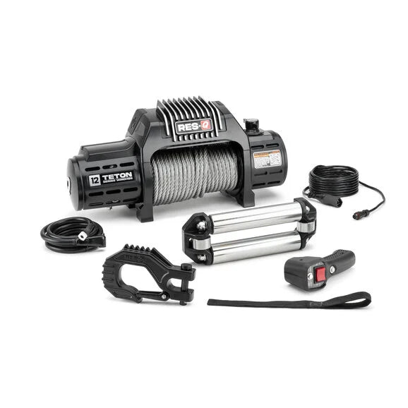 Load image into Gallery viewer, Quadratec RES-Q Teton Series Winch 12,000 lbs with Synthetic Rope
