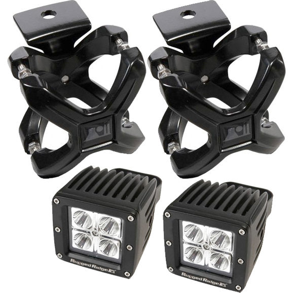 Rugged Ridge 15210.02 2 Piece X-Clamp LED Kit in Black