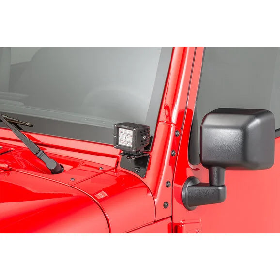 Load image into Gallery viewer, Carnivore 3&quot; Cube LED with Wiring Harness &amp; Windshield Mounting Brackets for 07-18 Jeep Wrangler JK
