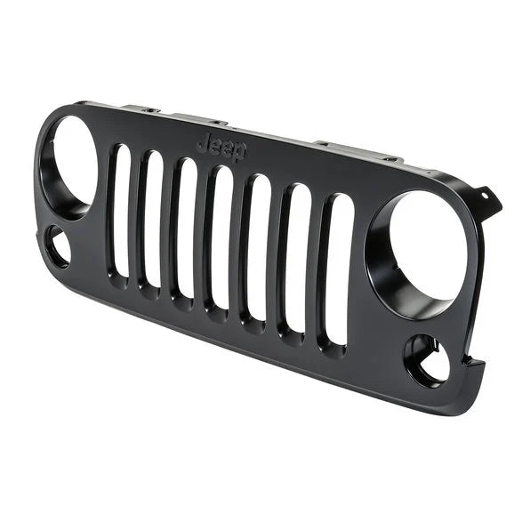 Load image into Gallery viewer, Mopar 82213772AB Satin Black Grille Assembly for 07-18 Jeep Wrangler JK
