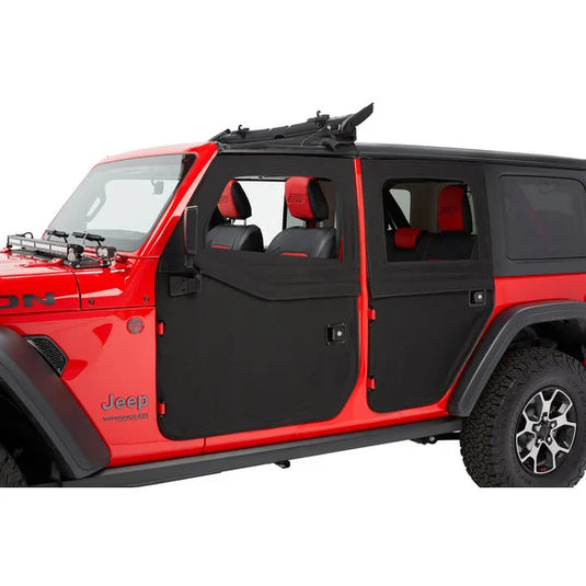 Bestop 2-Piece Fabric Doors for 18-24 Jeep Wrangler JL Unlimited & Gladiator JT