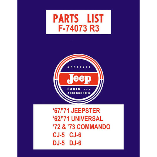 Bishko Automotive Literature Factory Authorized Parts Catalog for 41-73 Vintage Jeeps