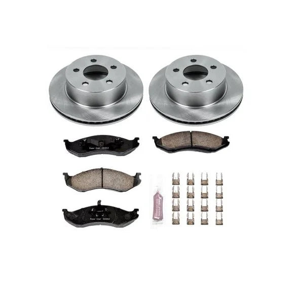 Power Stop KOE2152 Front Z16 Autospecialty Daily Driver OE Brake Kit for 99-06 Jeep Cherokee XJ, Wrangler TJ & Unlimited