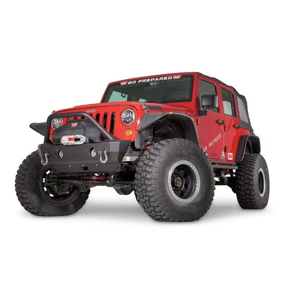 Load image into Gallery viewer, WARN Front Stubby Crawler Bumper for 07-24 Jeep Wrangler JL, JK &amp; Gladiator JT
