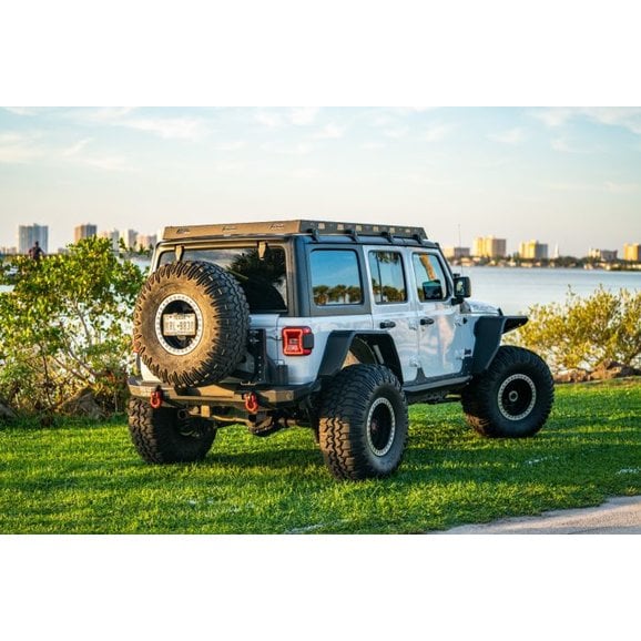 Load image into Gallery viewer, Road Armor 518RRS81B Treck Modular Roof Rack for 18-24 Jeep Wrangler JL Unlimited 4-Door
