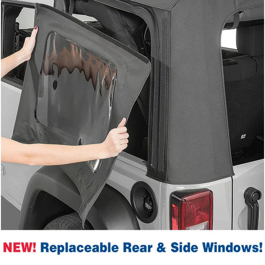 QuadraTop Gen II Complete Soft Top in Premium Sailcloth for 07-18 Jeep Wrangler Unlimited JK