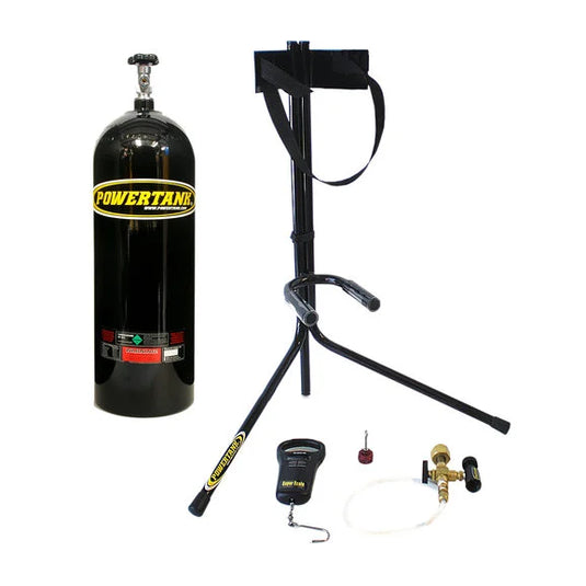 PowerTank ITT-2020 Inverted Tank Stand Refill Station with 20 lb Tank in Gloss Black & T-Scale