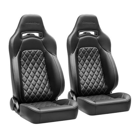 Corbeau Trailcat Reclining Front Seat Pair for 76-18 Jeep CJ-7, Wrangler YJ, TJ, JK & Unlimited