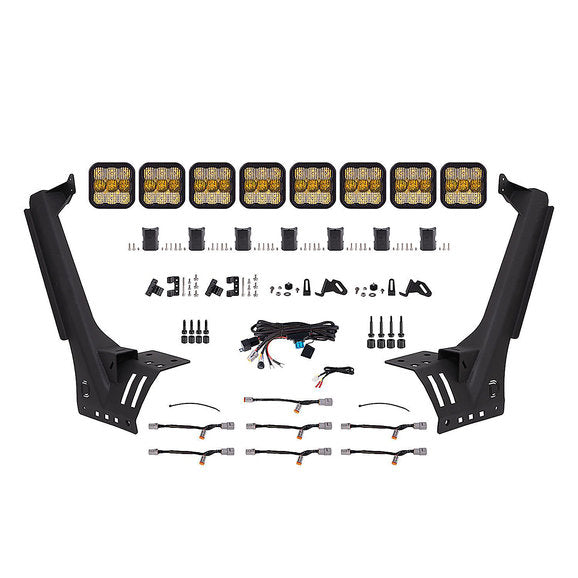 Load image into Gallery viewer, Diode Dynamics DD7262 SS5 Pro CrossLink Windshield White Combo Lightbar Kit for 18-22 Jeep Wrangler JL
