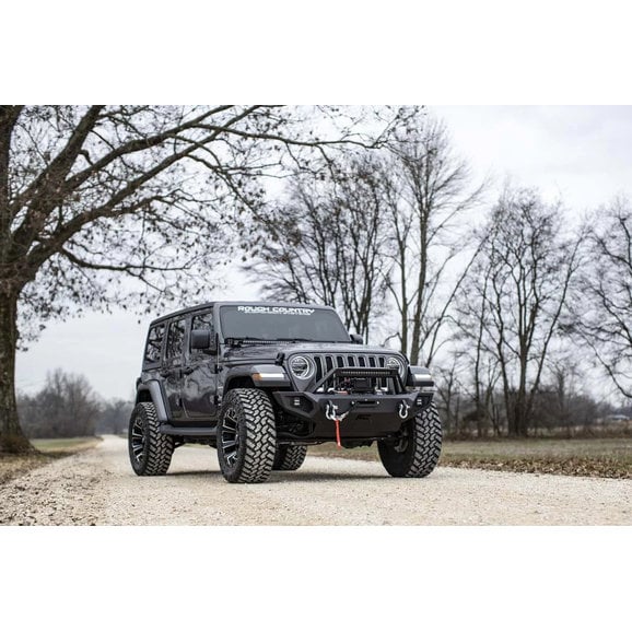 Load image into Gallery viewer, Rough Country 10585 Full Width Front Trail Bumper for 07-24 Jeep Wrangler JK, JL &amp; Gladiator JT
