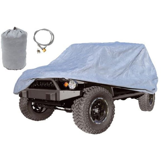 Rugged Ridge 13321.81 3-Layer Car Cover with Cover, Bag Cable & Lock Kit for 07-24 Jeep Wrangler JL & JK